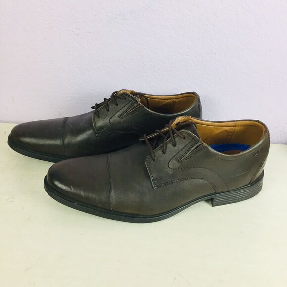 CLARKS Collection 15770 Brown Leather Mens Toe Tilden Cap Dress Shoes Size 12 M main image 9